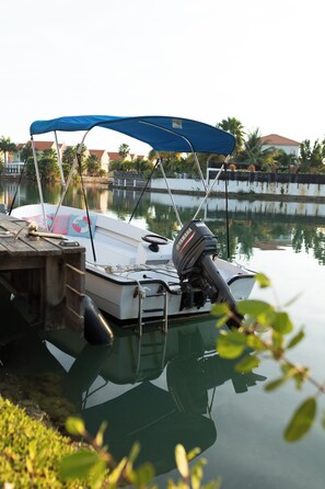 Rent a boat just at the apartment and discover Klein Bonaire