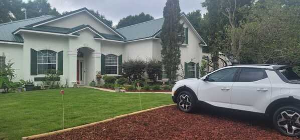 front of the house
