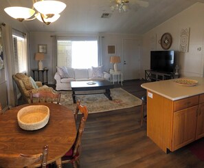 Living/dinning and kitchen area.
