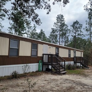 Front of home includes two entrances