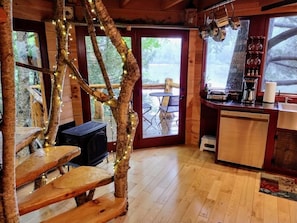 looking out from the living space