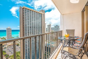 Have your morning coffee on your balcony with a beautiful ocean view.