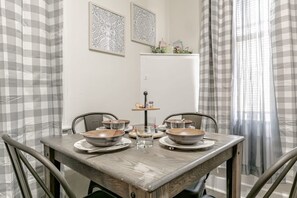 Dining table with four seats