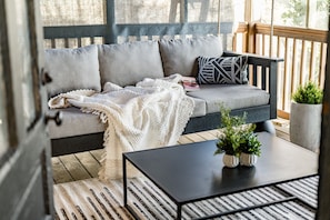 Lounge and relax on the hanging daybed