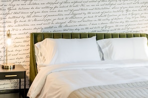 One bedroom features the entire "I Have a Dream" speech on custom wallpaper