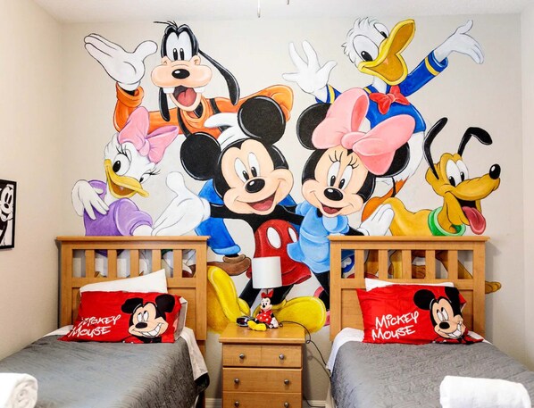 Mickey Twin Beds with TV