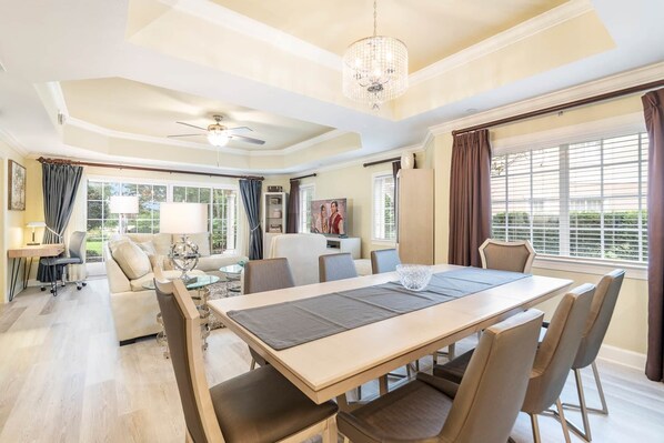 Dining and living room