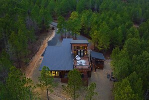 Aerial view of the Counting Stars cabin.
