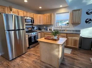 Brand new appliances and everything you need from a kitchen standpoint.