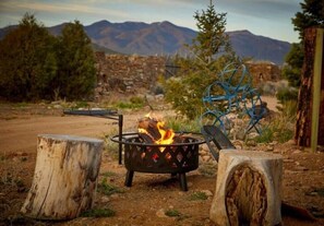 Every unit has its own fire pit. 