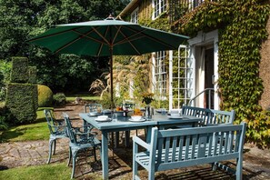 Enjoy our wonderful gardens whilst having breakfast outdoors