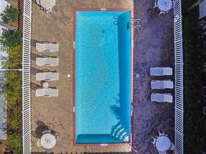 Aerial view of the community pool