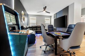 Game Loft w/ Poker & Shuffleboard Table