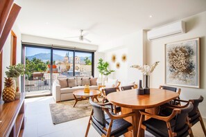 The condo is bright and spacious