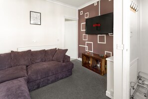Living room with large Smart TV