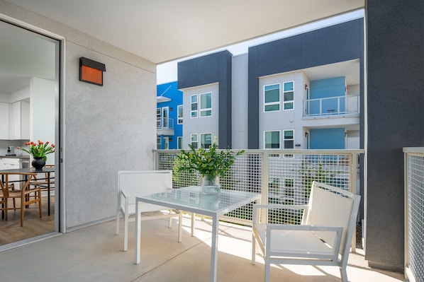 Private balcony, with outdoor furniture