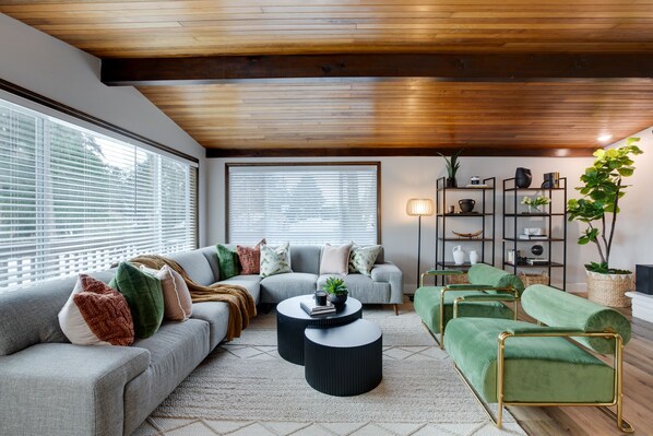 Main living room, windows facing south and west