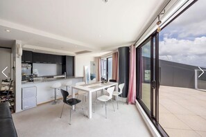 A corner of the spacious living room.