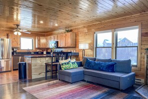 Living room and kitchen