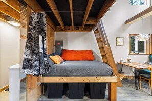 Downstairs sleeping space