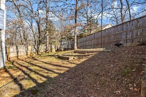 Bring your furry friends! Our fenced-in backyard is perfect for pets to play safely.