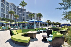 Beachside lounge area