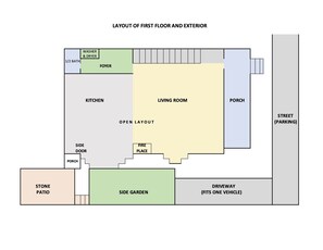 Bird's eye view of first floor open layout, perfect for socializing