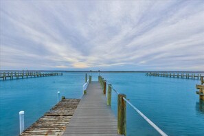 Private Pier with Kayak Launch - perfect for fishing, crabbing, kayaking, or just hanging out!