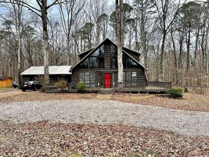 Wrap around deck with private entrance on the right side upstairs bedroom