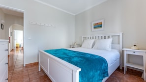 The master bedroom has a comfortable bed with a quality mattress and bed linen, perfect for a good rest
#bedroom #bed #relax #comfy #algarve #portugal