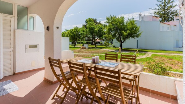 A sun-drenched patio where you can soak up the warmth and gentle winds, finding pure relaxation alongside the ones you love #pt #portugal #loule #relaxation #memories