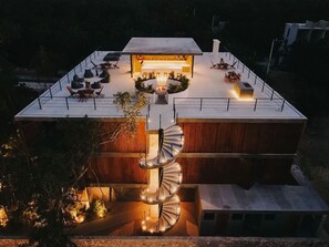 Front of property – evening/night