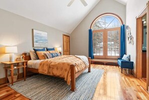 Master bath with 2 walk-in closets and private balcony and master bath suite.