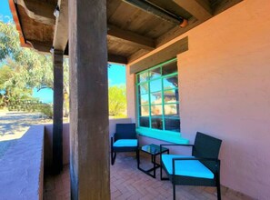 Casita front porch seating