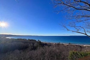 views of lake michigan and the dunes