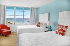 Bedroom with 2 Double beds. The exact unit will be assigned upon arrival. Views, colors, and decor may vary