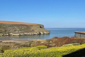 View of the beach from the shared garden