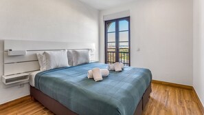 Double bed with comfortable mattress, AC unit, towels and linens included #comfortable #bedroom