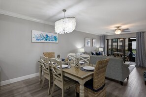 Dining and living area