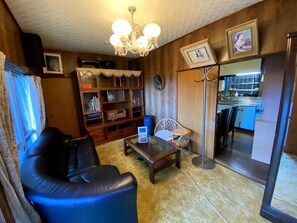 You can relax on the large sofa in the living room!