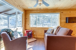 Enjoy all the natural light in your cabin to take in the mountain views