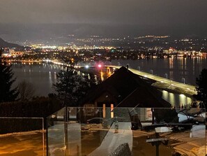 Night time city and bridge views