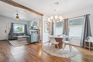 Enjoy an open flow from living to dining—perfect for conversation, cocktails, or lazy weekend brunches.