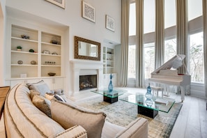Sitting Room | 1st Floor | Grand Piano | Fireplace