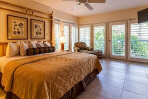 Primary bedroom with king bed.