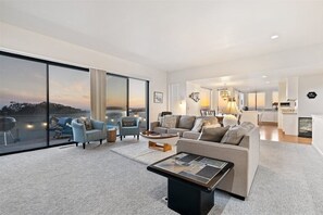 Spacious living room with stunning views.