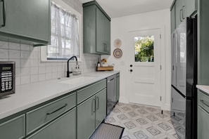 Spacious kitchen.