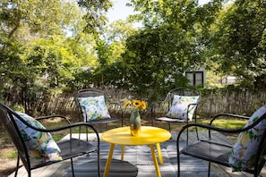 Enjoy the afternoon sun on the back patio.