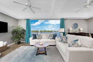Large Living Room with Smart TV