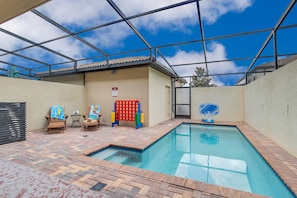 Dive into the joyous oasis of our optional heated pool – a space where family fun and relaxation collide